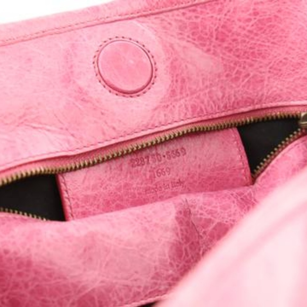 RARE Balenciaga Sunday Pink Leather Tote & Mirror - Picture 5 of 7